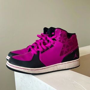 Nike Jordan 1 Flight 3 Basketball Shoes Purple Black  718072- 500